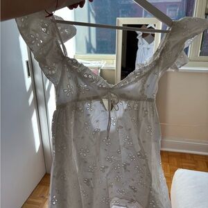 For Love and Lemons Weston White Mini Dress